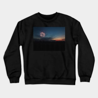 NYC Skyline Fireworks Fourth of July Crewneck Sweatshirt